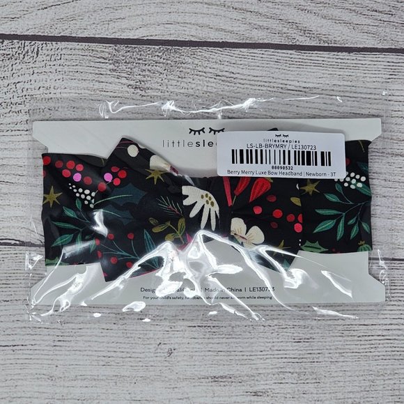 NIB Little Sleepies Berry Merry Luxe Bow - Picture 1 of 2